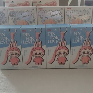 Authentic Pop Mart Labubu 'Pin for Love' Keychain- Letters F, X
